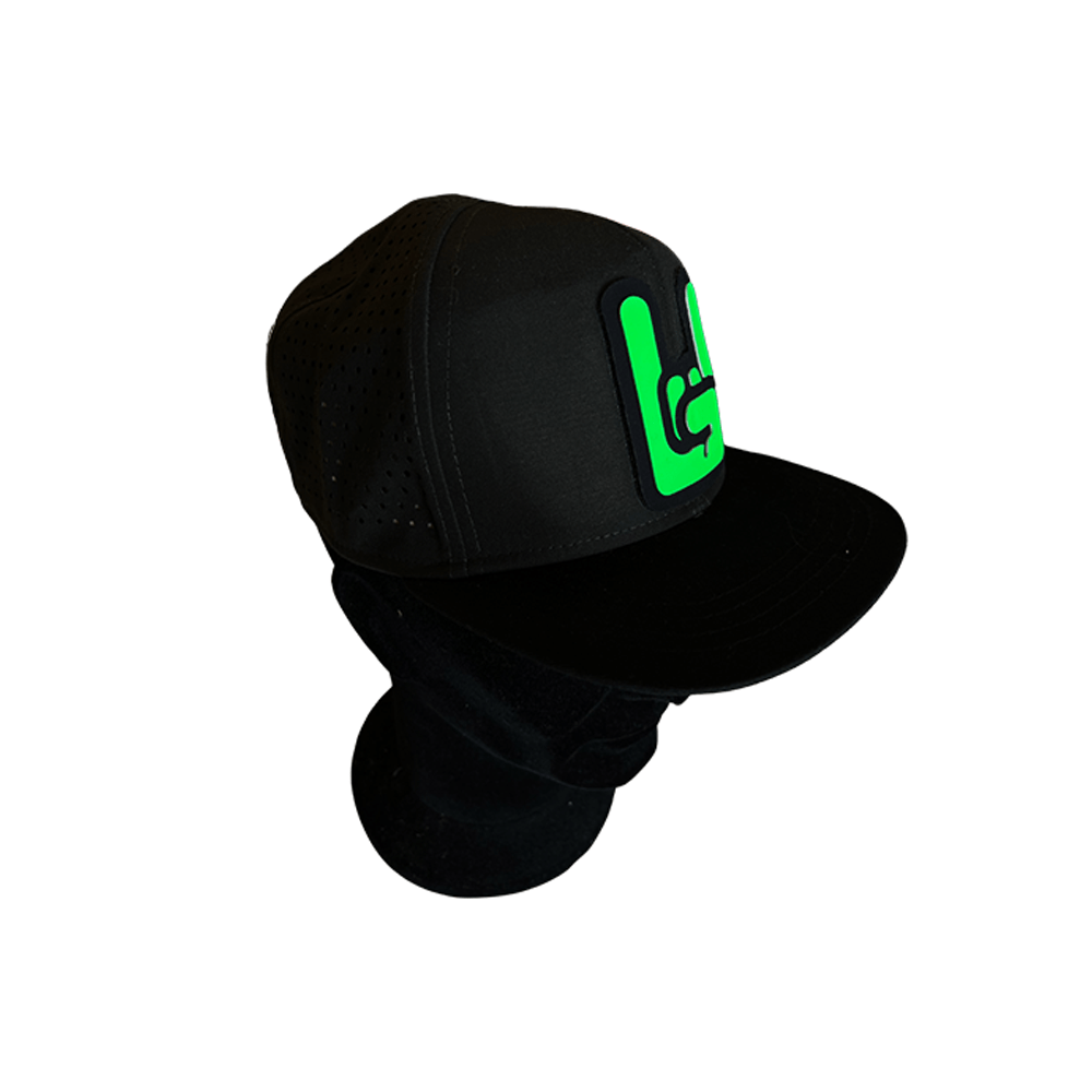 DaiDaiDai cappellino Cappellino Rapper Corna Verde Fluo + Borraccia DAIDAIDAI