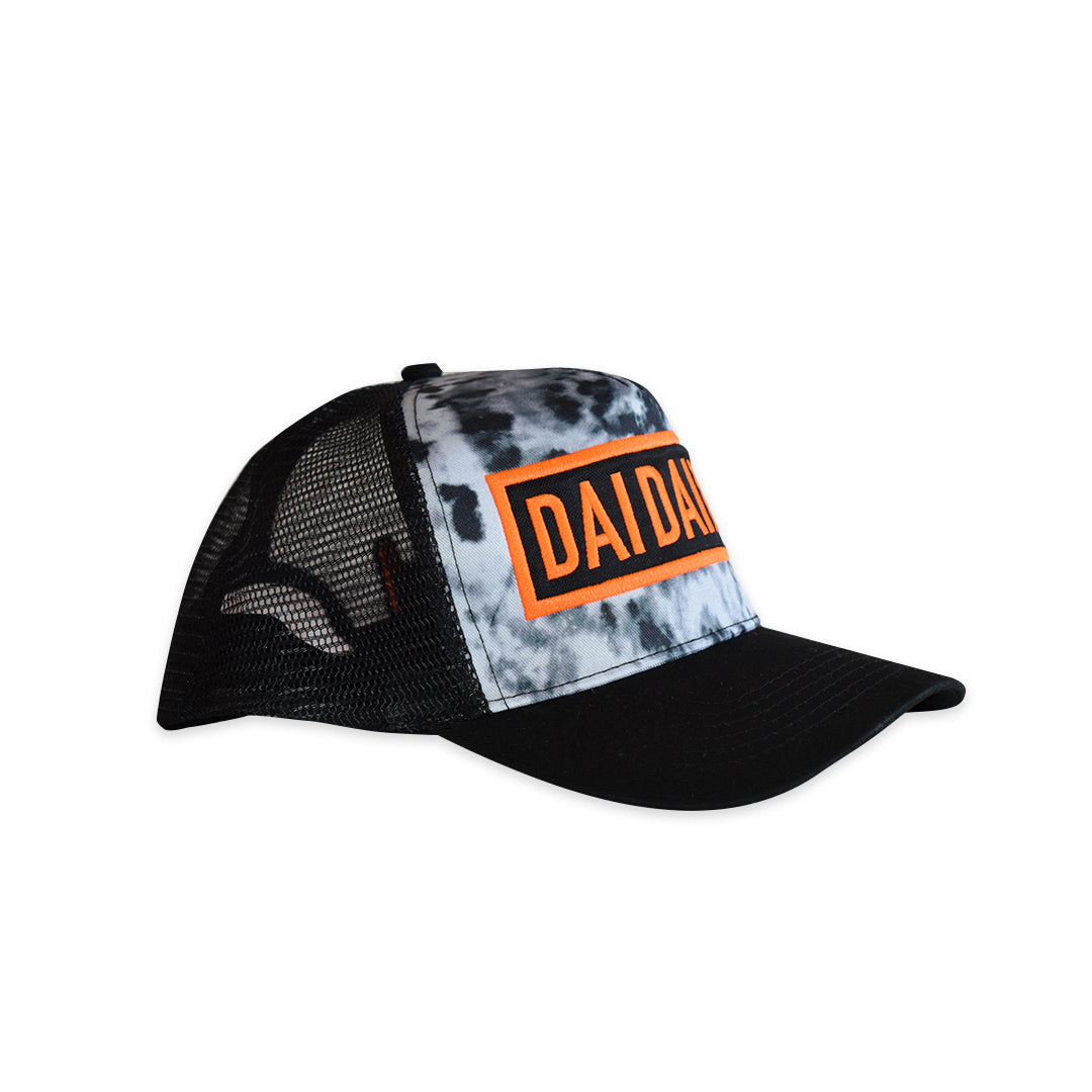 Cappellino DAI DAI DAI TIE DYE-ARANCIO FLUO