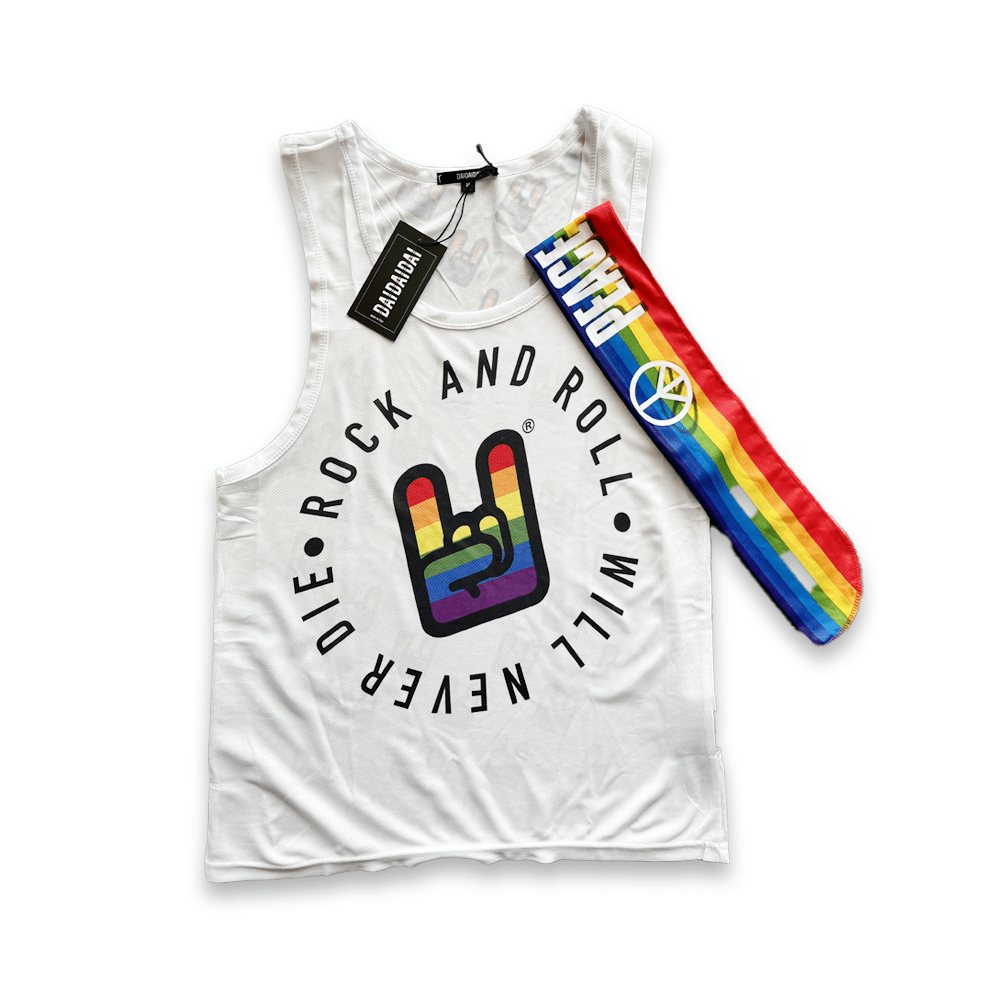 DAIDAIDAIOFFICIAL Canotta RNR PEACE + Fascia in omaggio